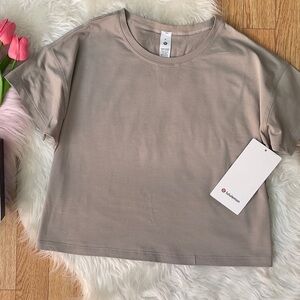 Lululemon Athletica Brown Boxy Crop T-Shirt